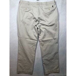 Polo by Ralph Lauren Preston Pant Chino Khaki Flat Front Beige Tan Men's 40x32